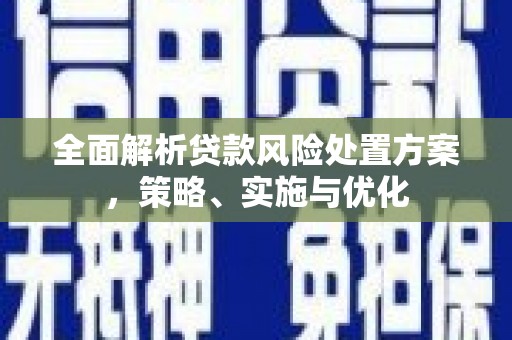 通渭全面解析贷款风险处置方案，策略、实施与优化